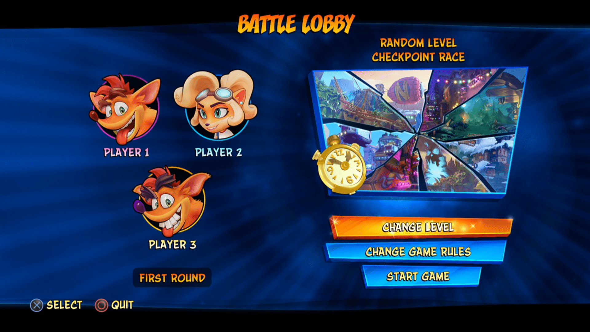 Final version of our Bandicoot Battle lobby.